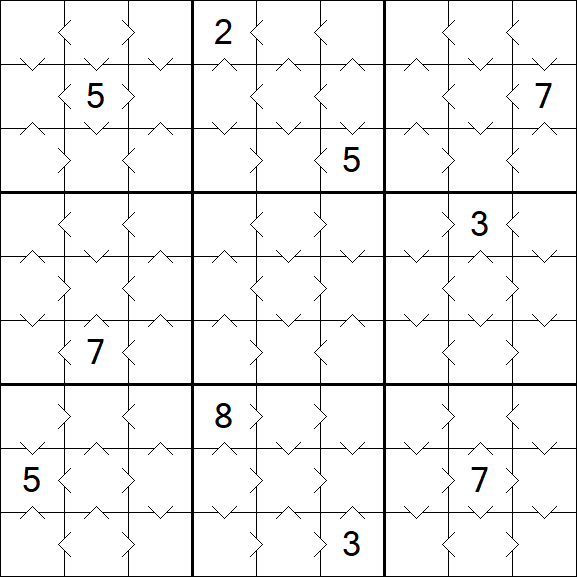 Greater Than Sudoku - Easy