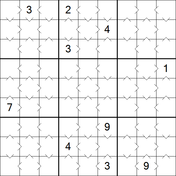 Greater Than Sudoku - Easy