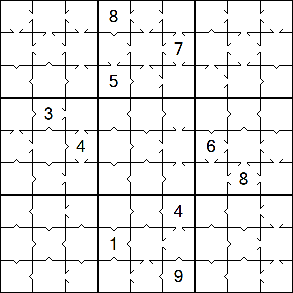 Greater Than Sudoku - Easy