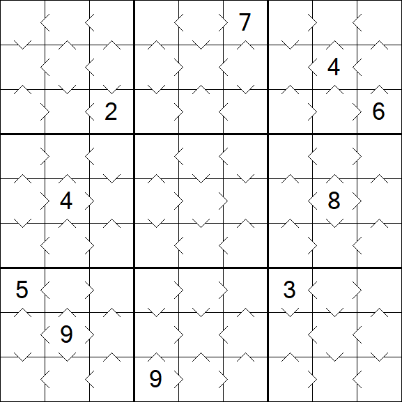 Greater Than Sudoku - Easy