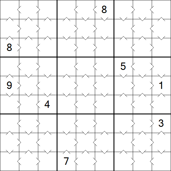 Greater Than Sudoku - Easy