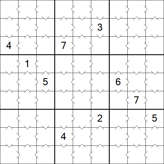 Greater Than Sudoku - Easy