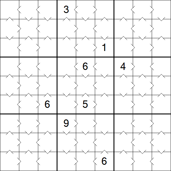 Greater Than Sudoku - Easy