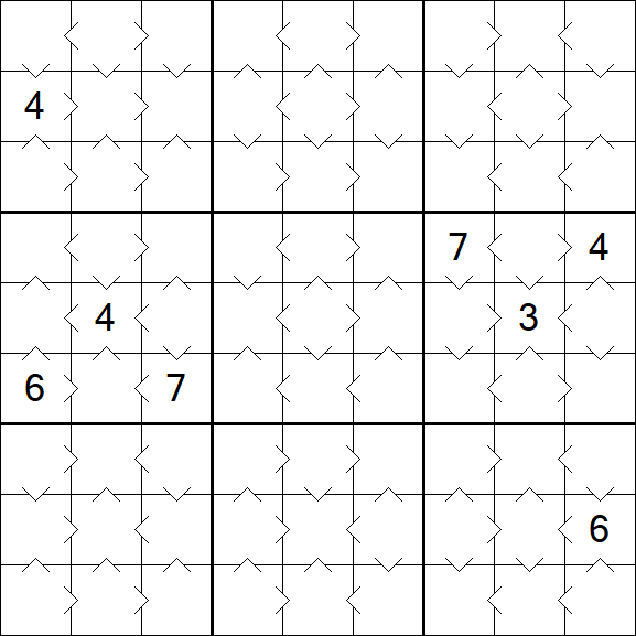 Greater Than Sudoku - Fácil