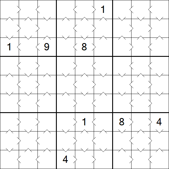 Greater Than Sudoku - Fácil