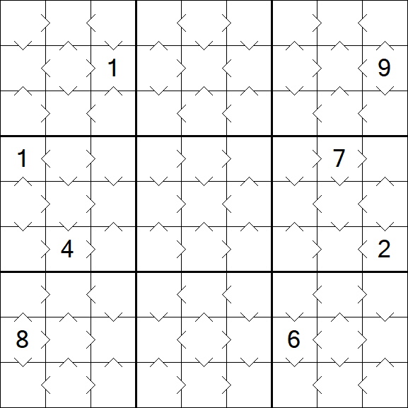 Greater Than Sudoku - Fácil