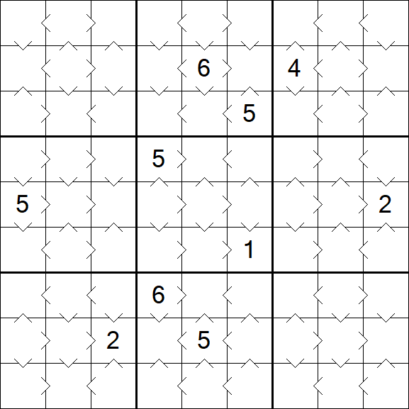 Greater Than Sudoku - Fácil