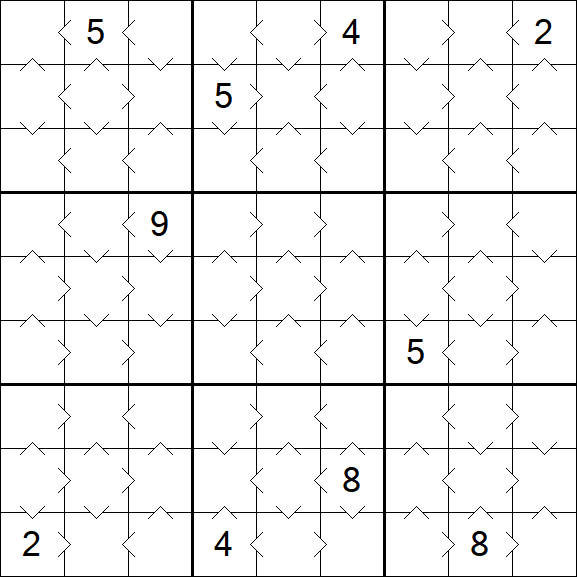 Greater Than Sudoku - Easy