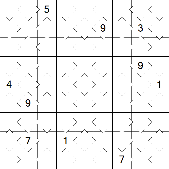 Greater Than Sudoku - Einfach