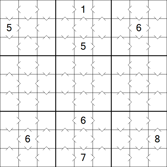 Greater Than Sudoku - Einfach