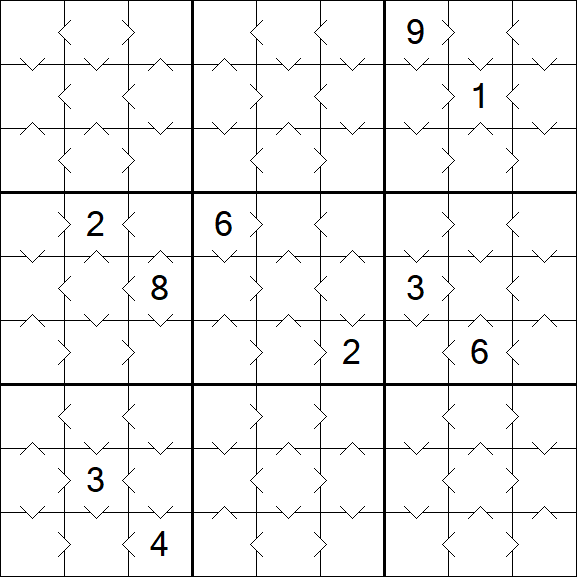 Greater Than Sudoku - Einfach