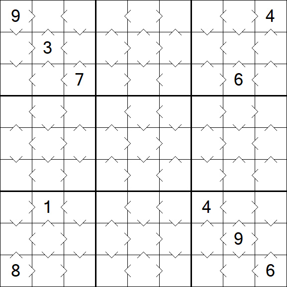 Greater Than Sudoku - Einfach