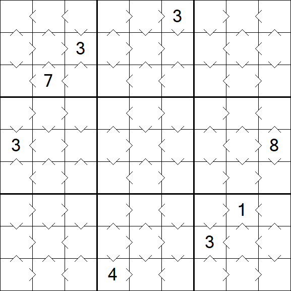 Greater Than Sudoku - Einfach