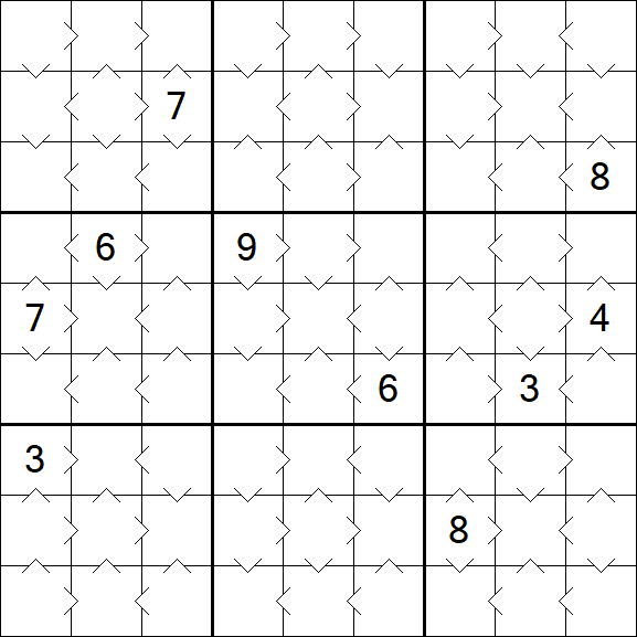 Greater Than Sudoku - Easy