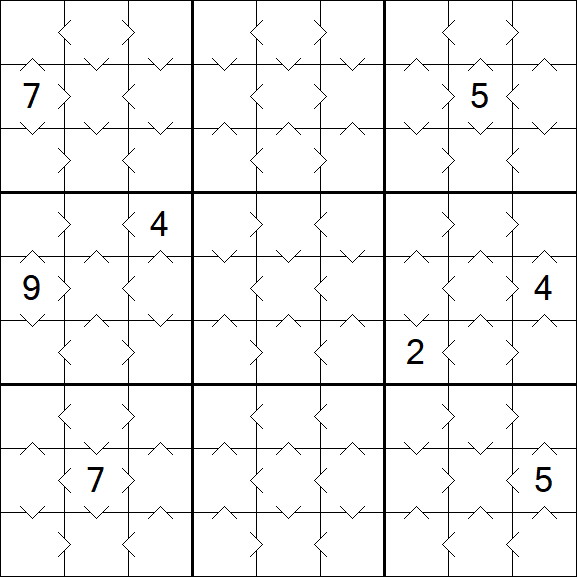 Greater Than Sudoku - Easy
