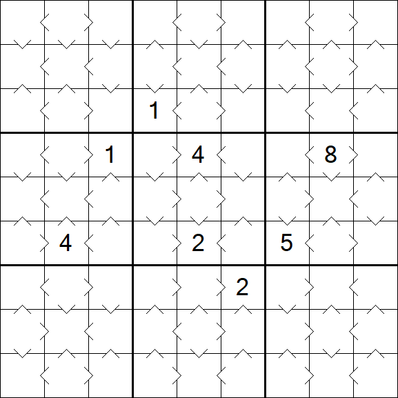 Greater Than Sudoku - Einfach
