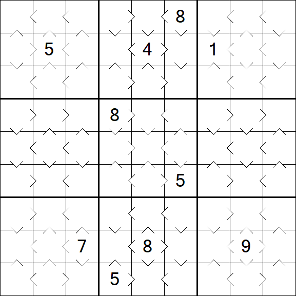 Greater Than Sudoku - Einfach