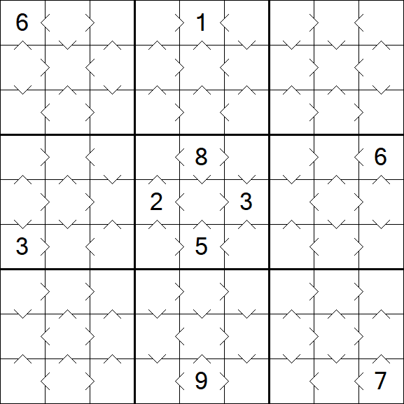 Greater Than Sudoku - Einfach