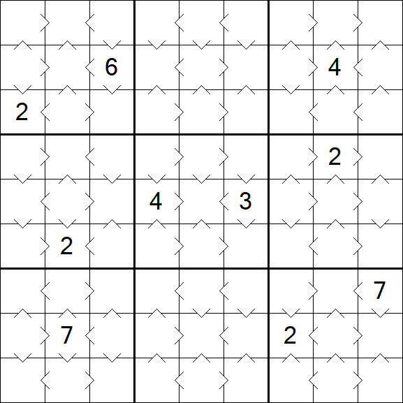 Greater Than Sudoku - Easy