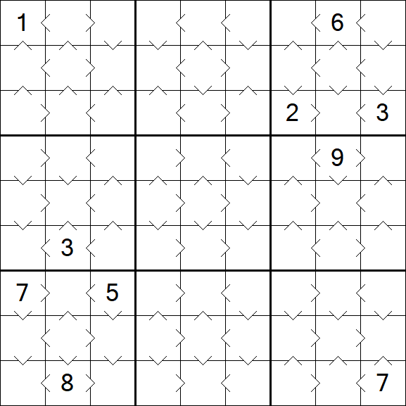 Greater Than Sudoku - Easy