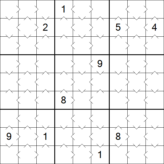 Greater Than Sudoku - Easy
