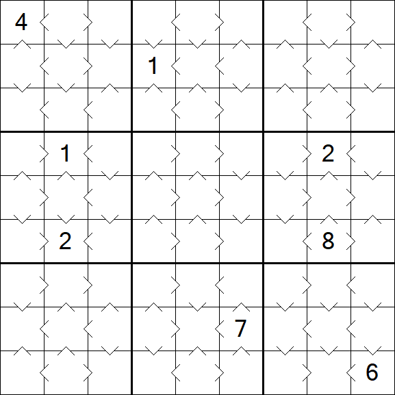 Greater Than Sudoku - Easy