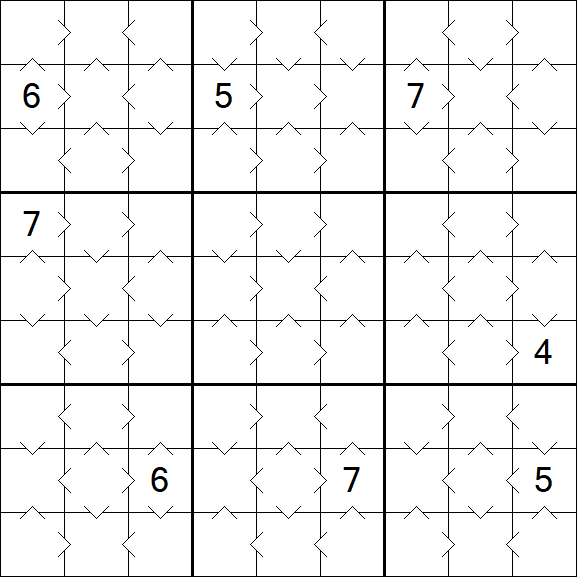Greater Than Sudoku - Easy