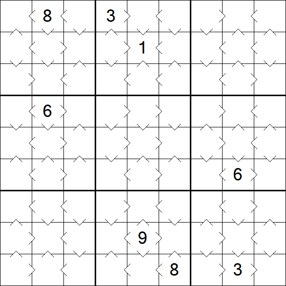 Greater Than Sudoku - Easy
