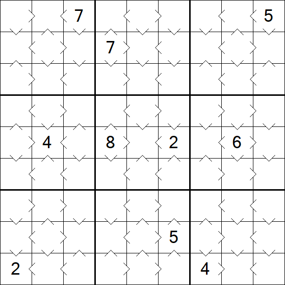 Greater Than Sudoku - Easy