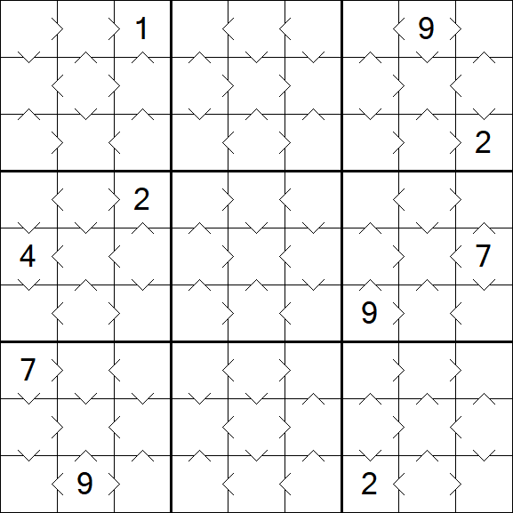 Greater Than Sudoku - Fácil