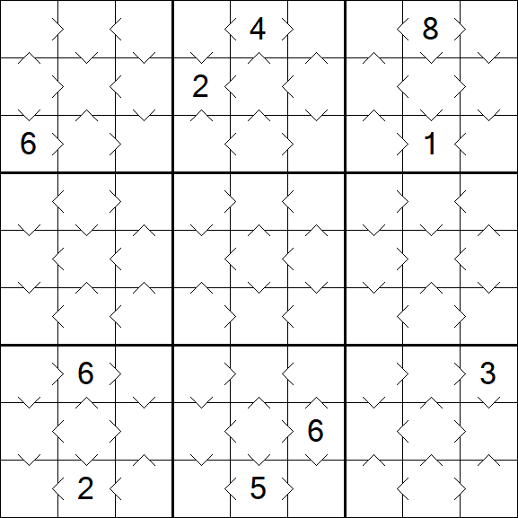 Greater Than Sudoku - Fácil