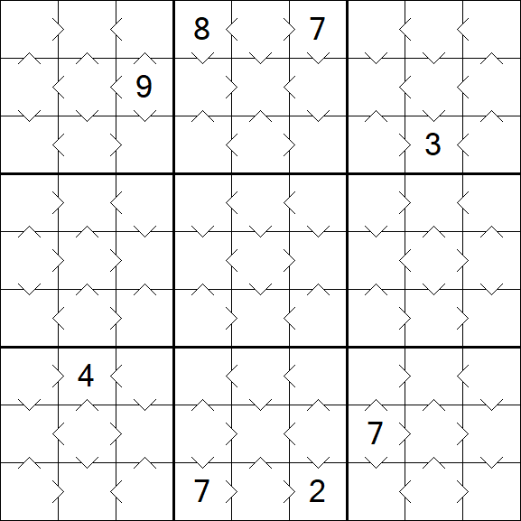 Greater Than Sudoku - Fácil