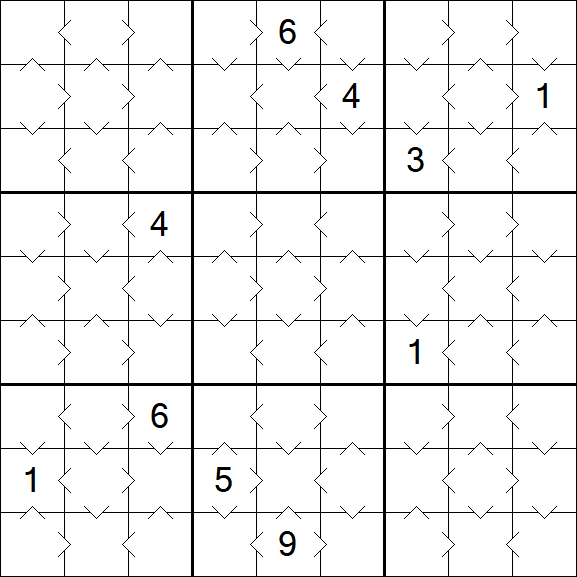 Greater Than Sudoku - Fácil