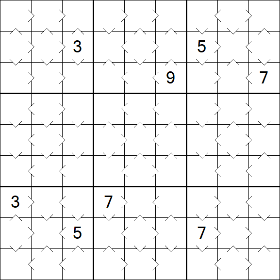 Greater Than Sudoku - Fácil