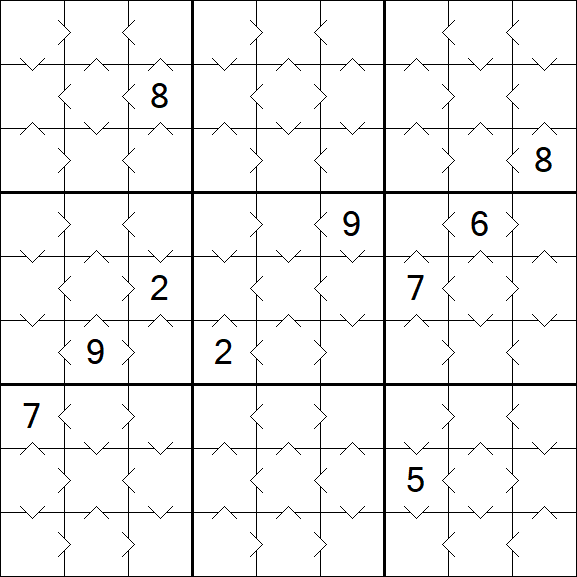 Greater Than Sudoku - Fácil