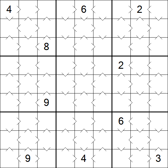 Greater Than Sudoku - Fácil