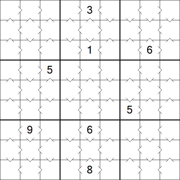 Greater Than Sudoku - Fácil