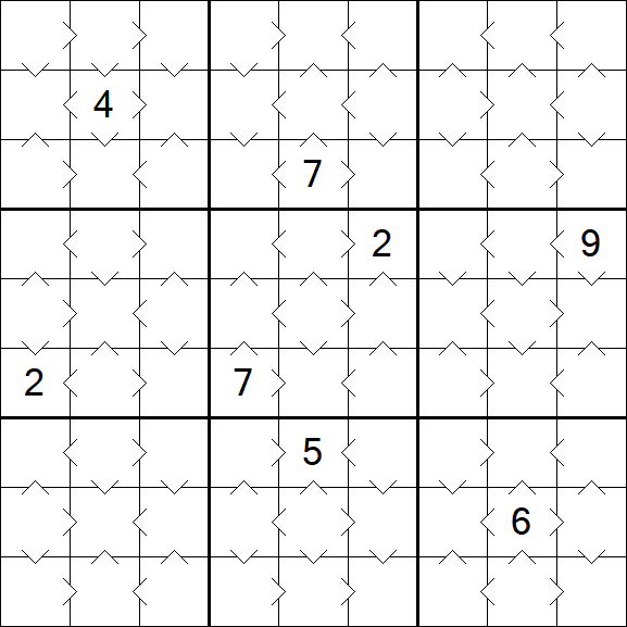 Greater Than Sudoku - Fácil