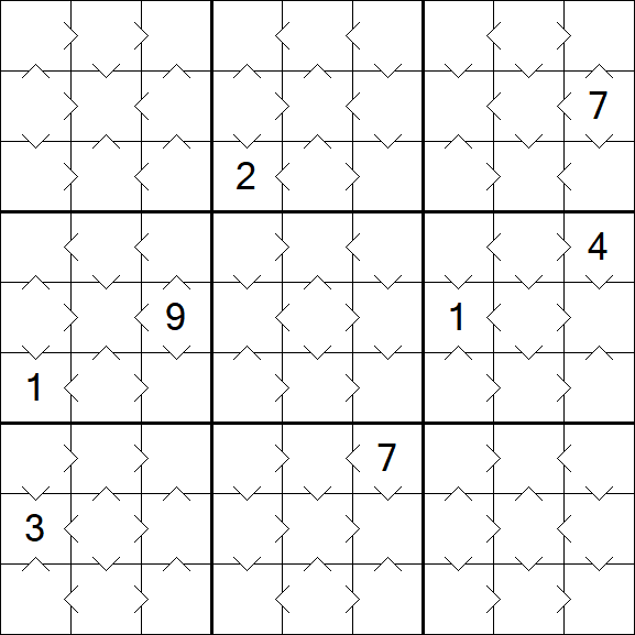 Greater Than Sudoku - Fácil