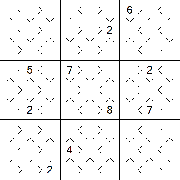 Greater Than Sudoku - Fácil