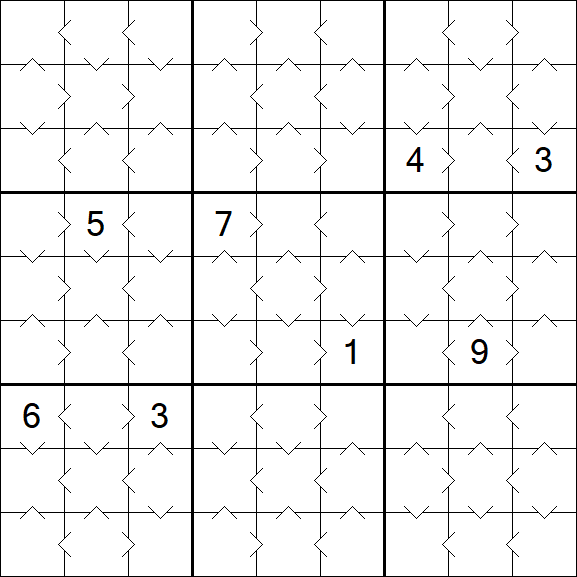 Greater Than Sudoku - Easy