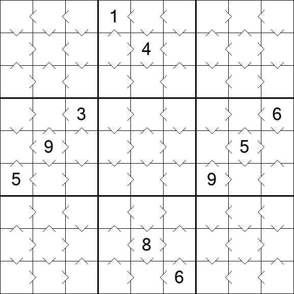 Greater Than Sudoku - Fácil
