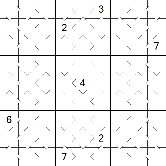 Greater Than Sudoku - Fácil
