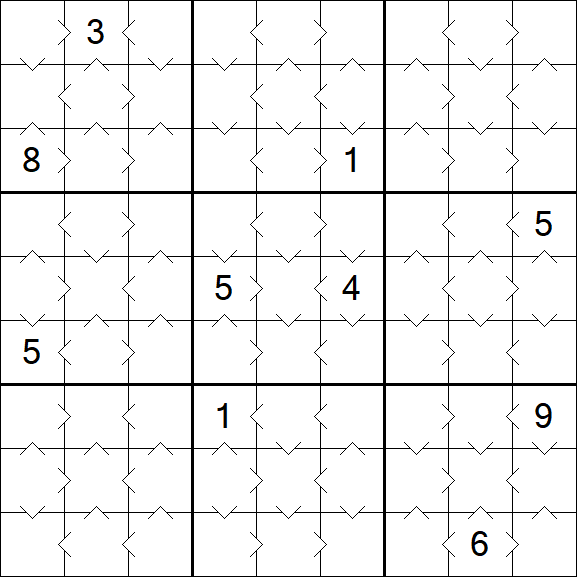 Greater Than Sudoku - Fácil