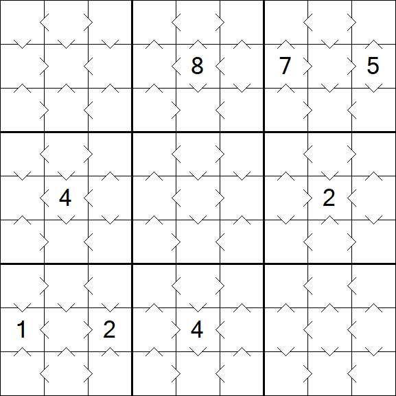 Greater Than Sudoku - Fácil