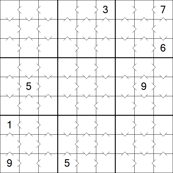 Greater Than Sudoku - Fácil