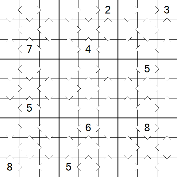 Greater Than Sudoku - Einfach