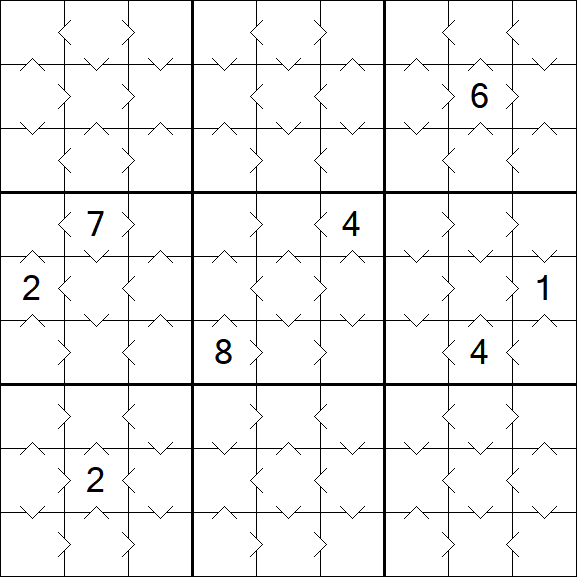 Greater Than Sudoku - Einfach
