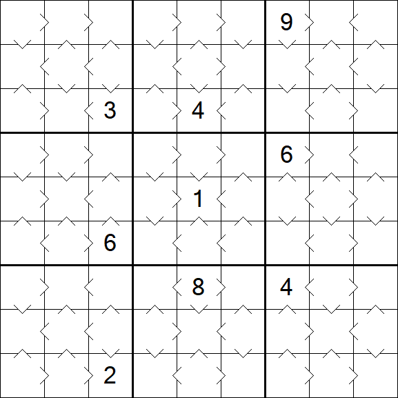 Greater Than Sudoku - Einfach