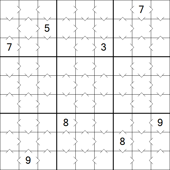 Greater Than Sudoku - Einfach